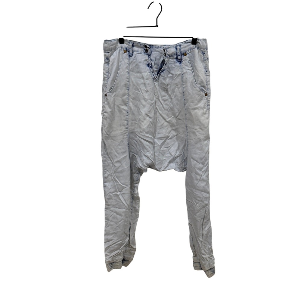 ONE by Met Tea Spoon Luxe Harem Denim Jogger Pants‎ Acid Wash Women's